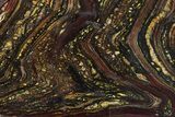 Polished Tiger Iron Stromatolite Slab - Billion Years #354896-1